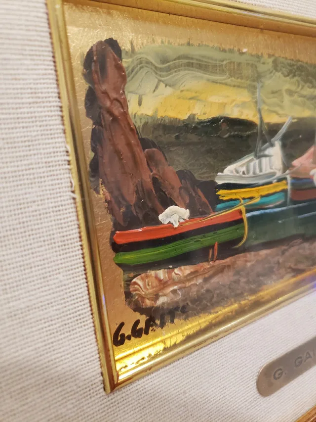 Antique Gold Leaf Painting by G. Gaito image indicator(5)