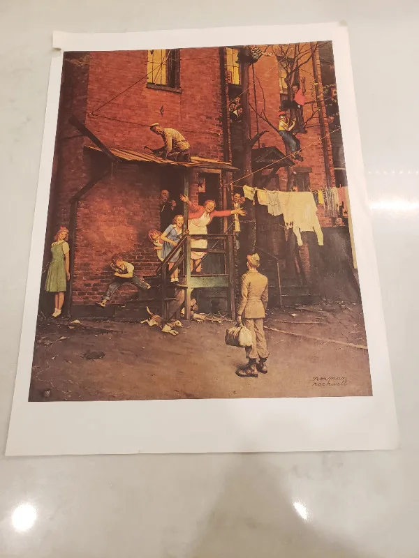 Homecoming G.I., 1945 print by Norman Rockwell thumbnail