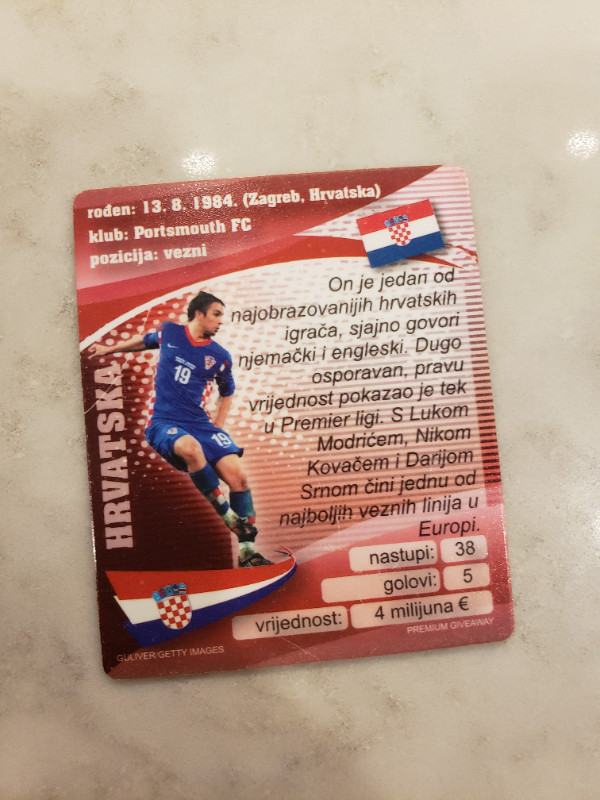 Niko Kranjcar Croatian Soccer Trading Card 2008 - photo 2