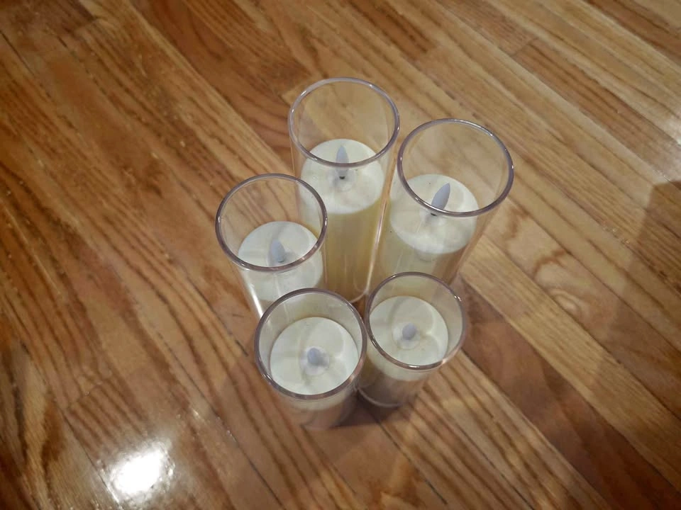 Set of 5 battery operated candles