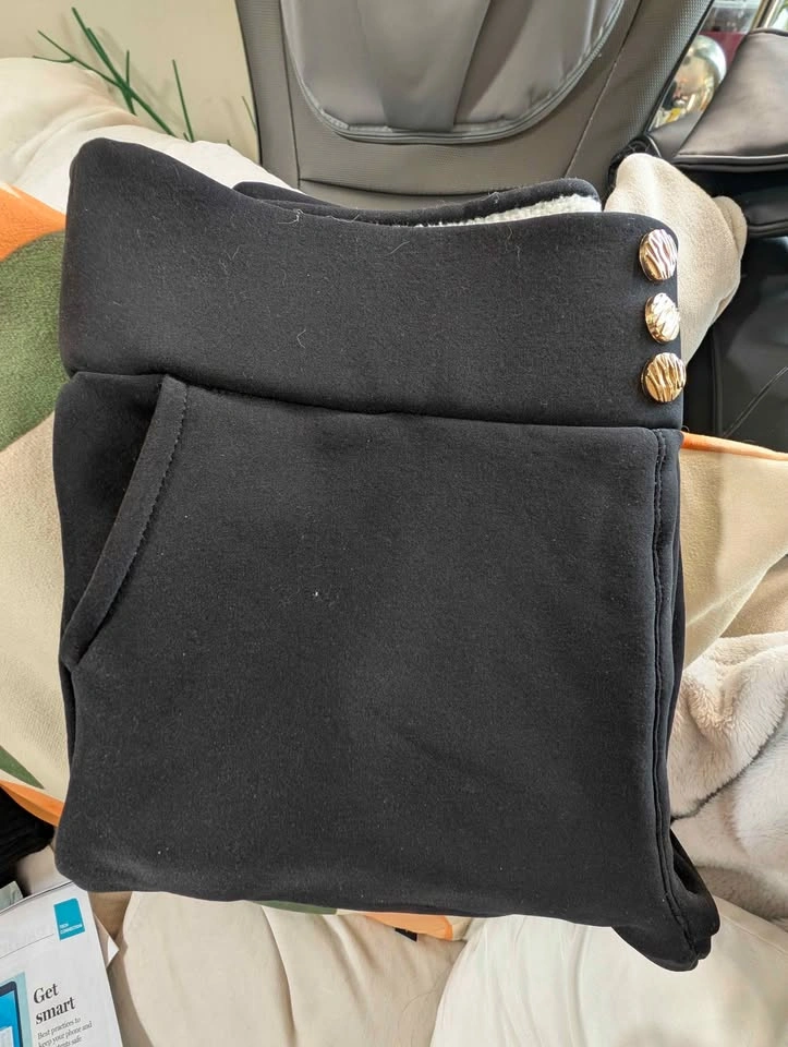 WARM PLUSH-LINED LEGGINGS - photo 2