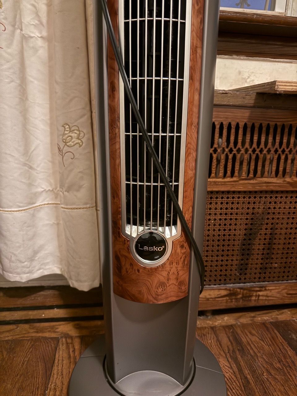 Lasko Oscillating Tower Fan with Wood Grain Accent - Working - photo 2