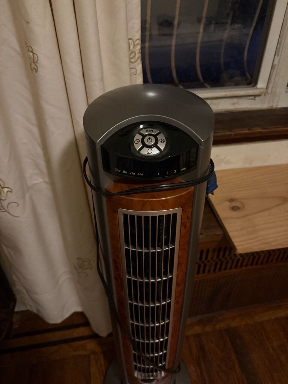 Lasko Oscillating Tower Fan with Wood Grain Accent - Working - photo 3