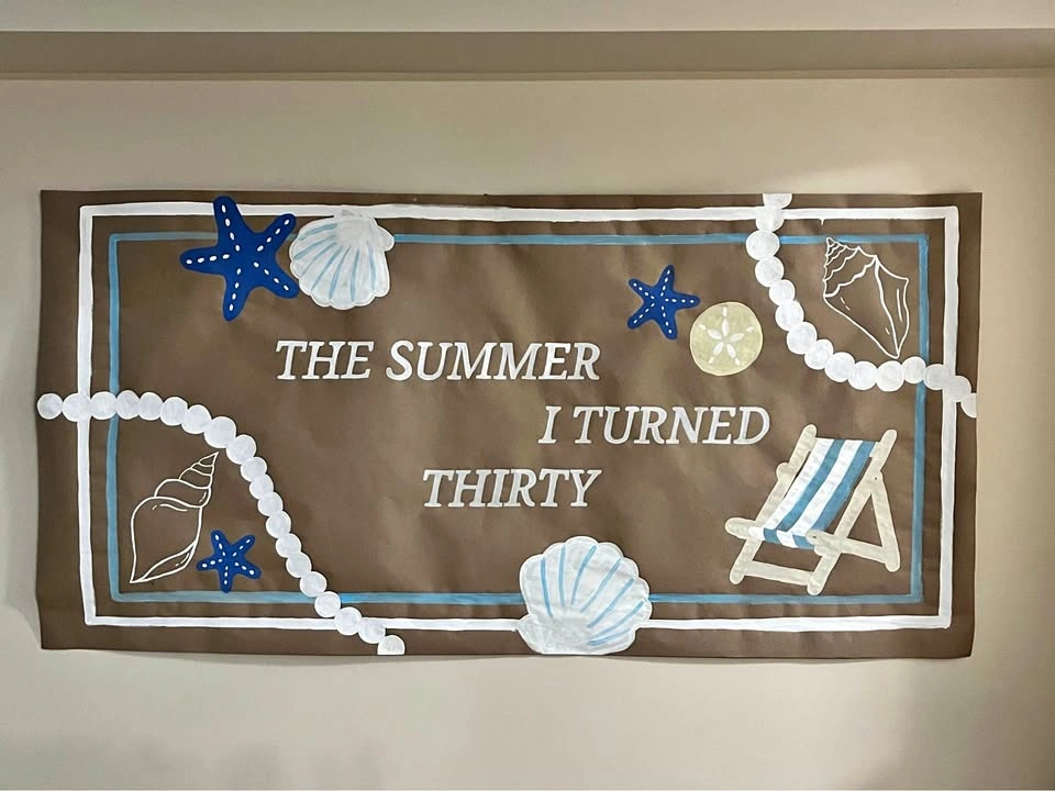 Hand painted birthday banner