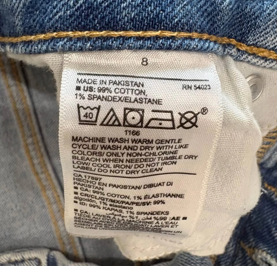 Sz 8 Denim button up Shorts - photo 4
