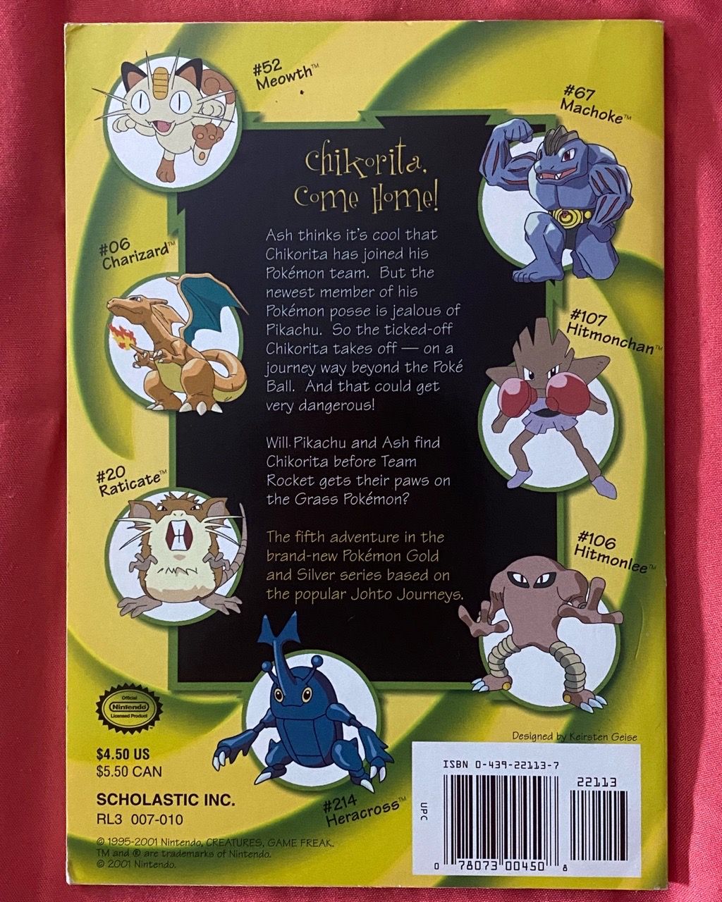 Pokemon The Johto Journeys: The Chikorita Challenge (Book) - photo 2