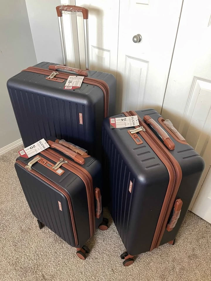 3 Piece Luggage Set 20" 24" 28" TSA Lock Hard Shell Suitcases - photo 2