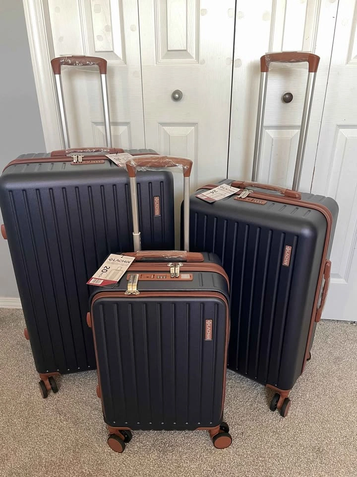 3 Piece Luggage Set 20" 24" 28" TSA Lock Hard Shell Suitcases - photo 3