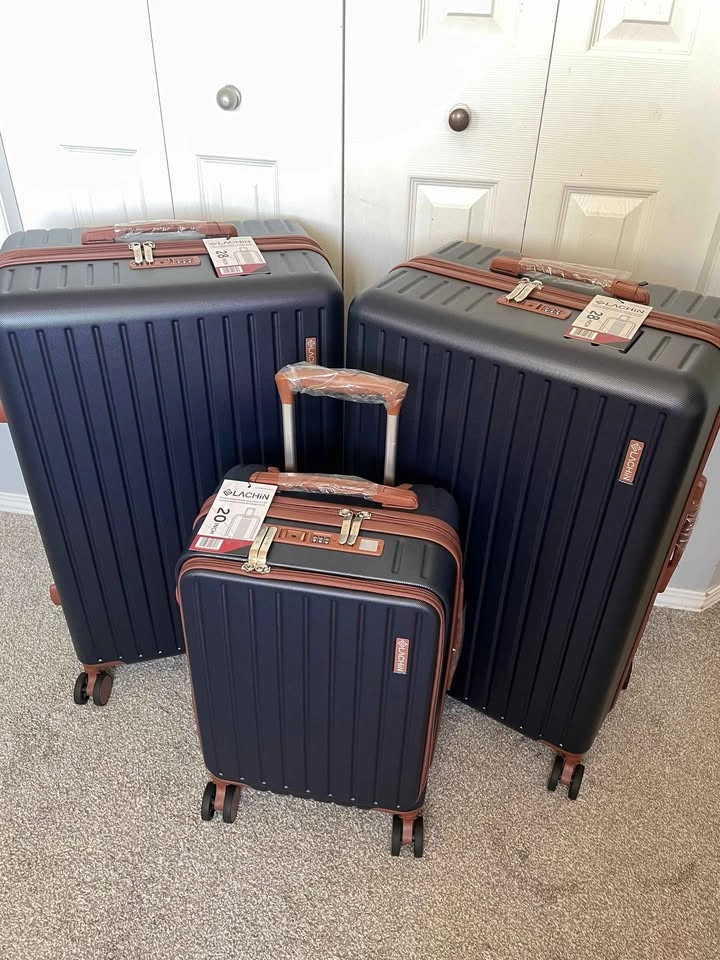 3 Piece Luggage Set 20" 24" 28" TSA Lock Hard Shell Suitcases - photo 4