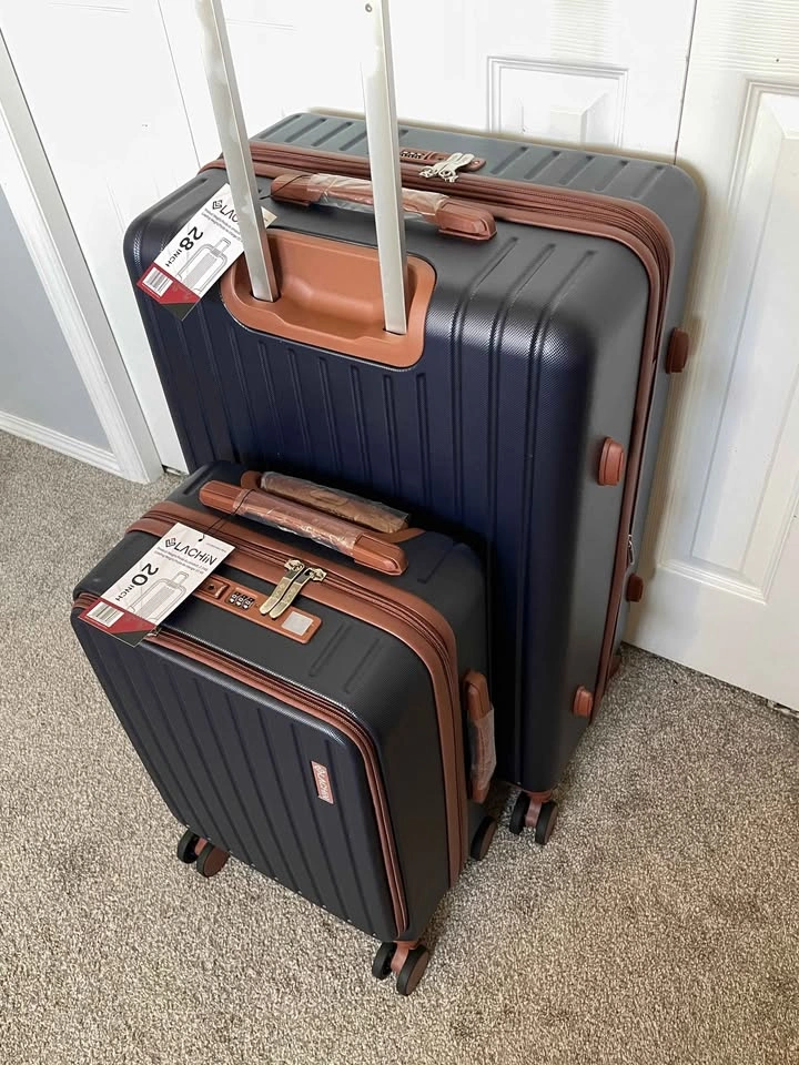 3 Piece Luggage Set 20" 24" 28" TSA Lock Hard Shell Suitcases - photo 5