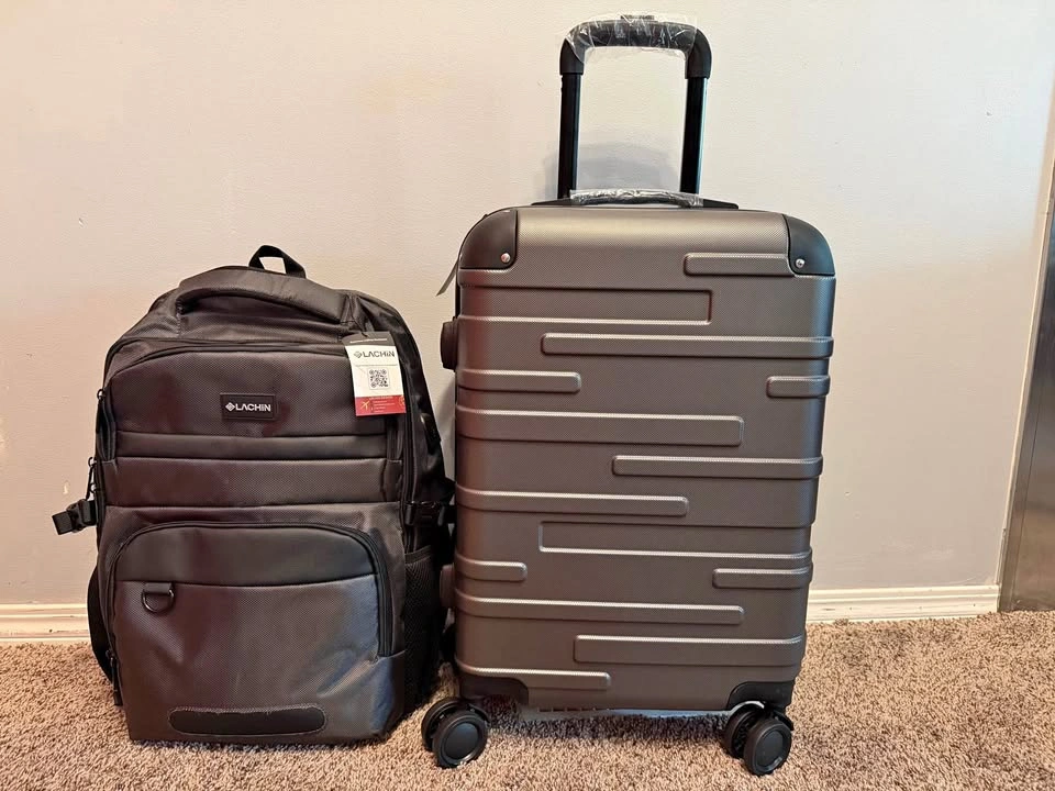 Checked Luggage with a large capacity backpack set