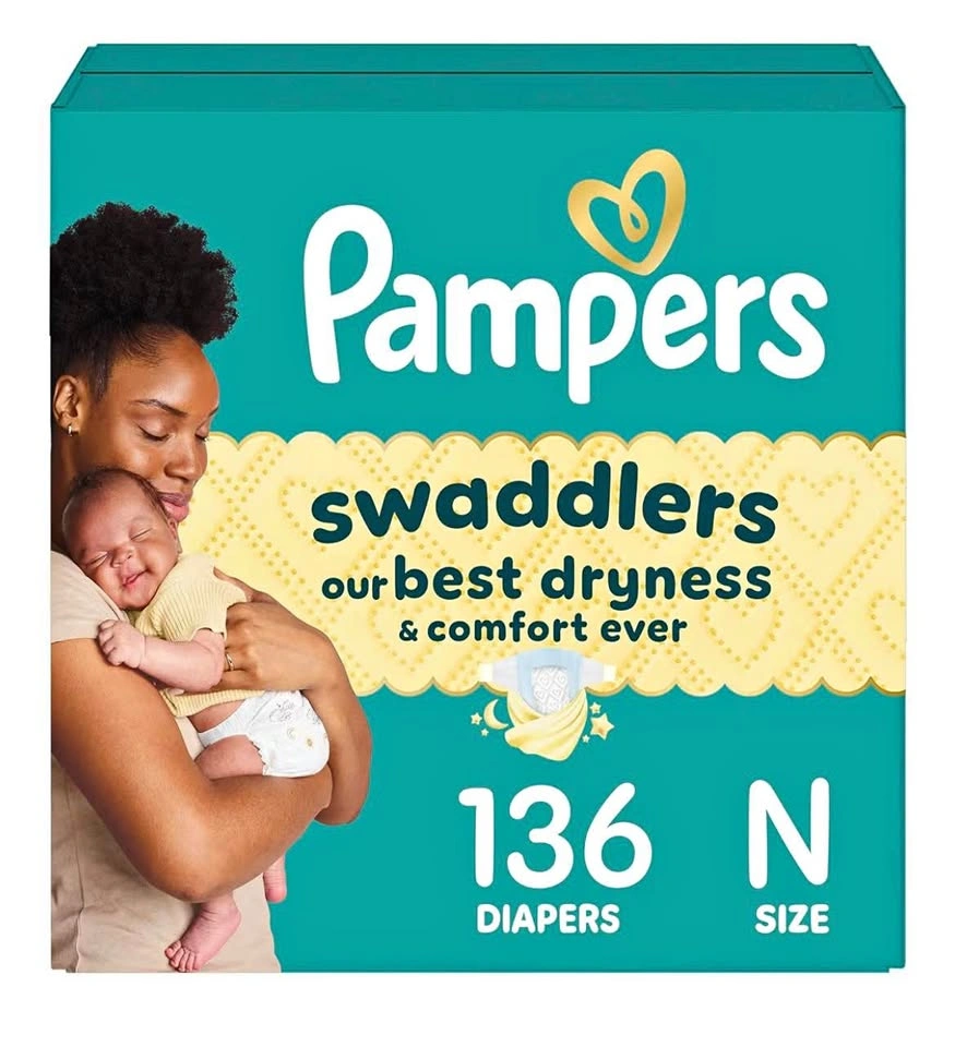 Pampers Swaddlers Diapers Size N 136 Count