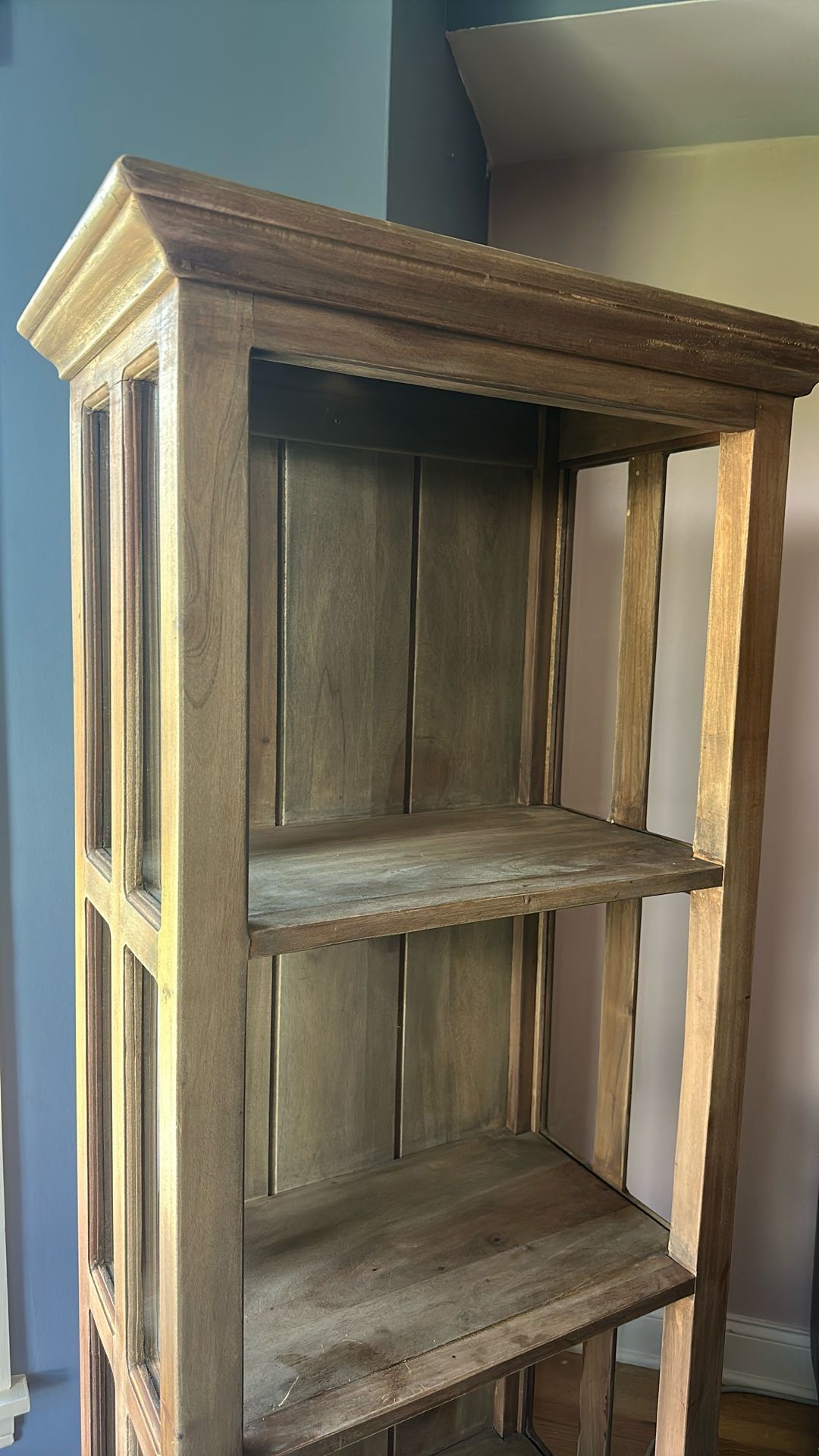 Shelf Unit/ Bookshelf With 2 Drawers And Side Glass - photo 2