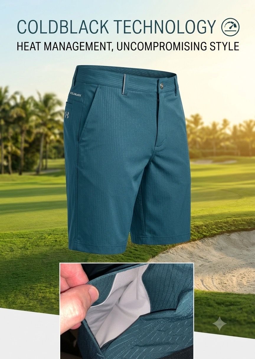 Blue Casual Shorts with Button Closure