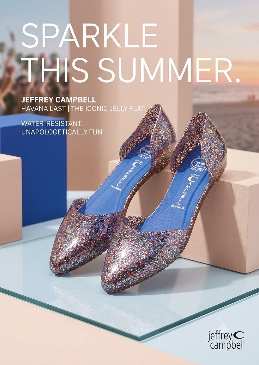 Jeffrey Campbell Havana Glitter Jelly Flats D'Orsay