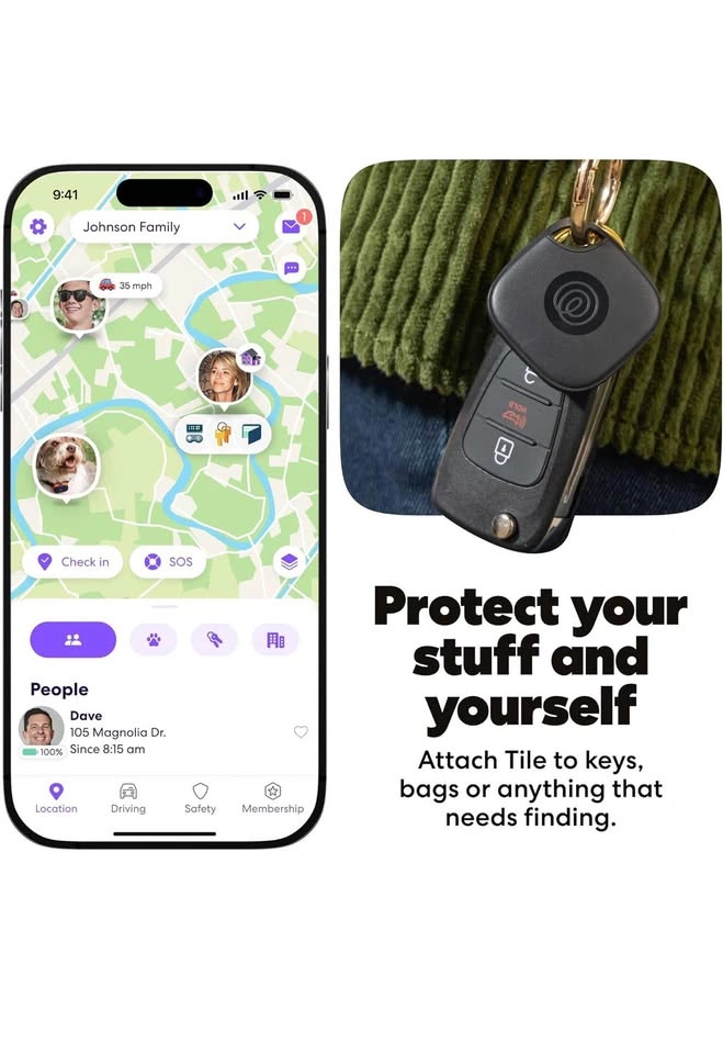 BRAND NEW Tile Mate 2-Pack Bluetooth Tracker (Black & White) - photo 2
