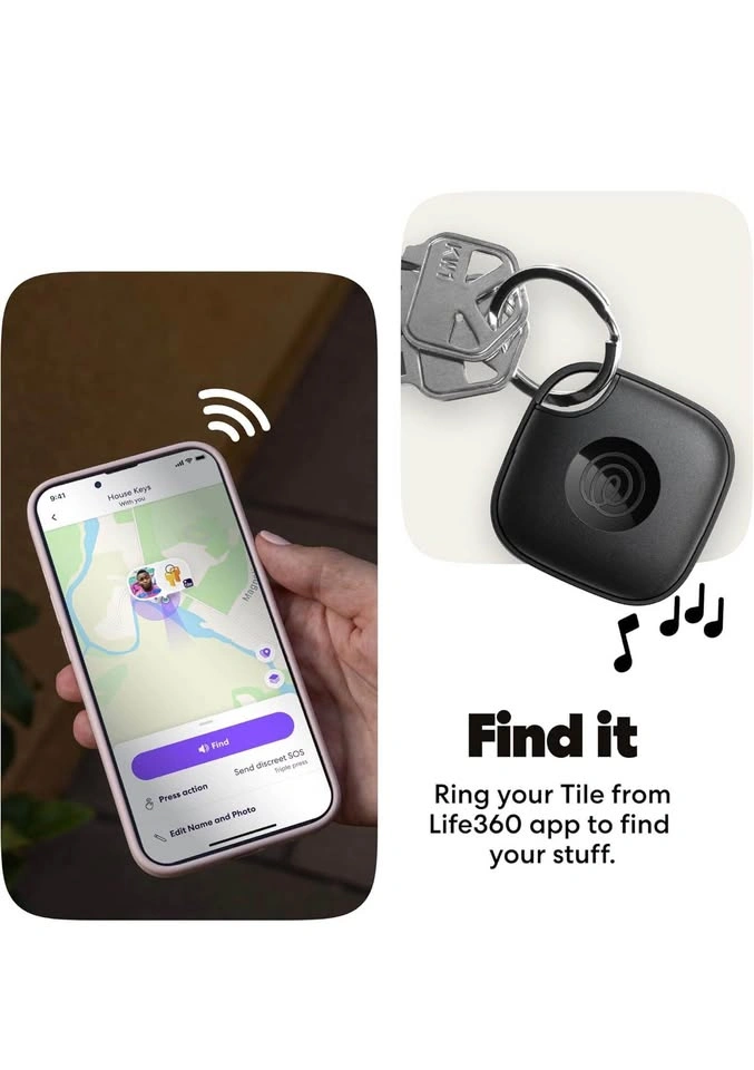 BRAND NEW Tile Mate 2-Pack Bluetooth Tracker (Black & White) - photo 3