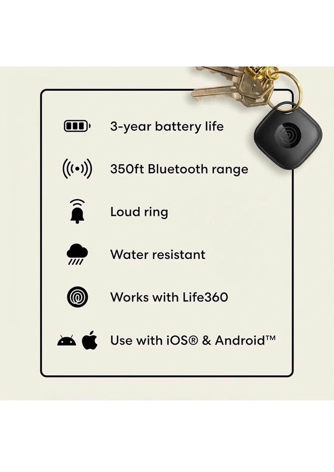 BRAND NEW Tile Mate 2-Pack Bluetooth Tracker (Black & White) - photo 4