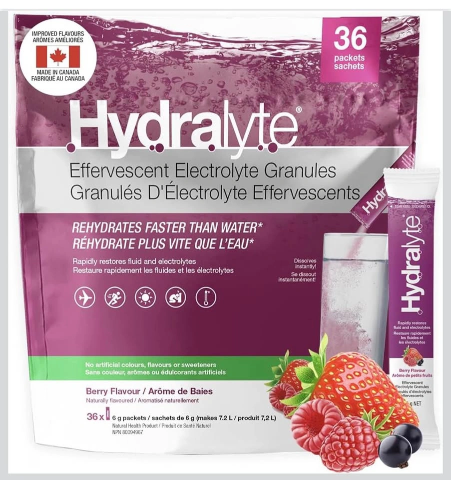 NEW HydraLyte Electrolyte Powder Packets - Berry (36 Pack) - photo 2