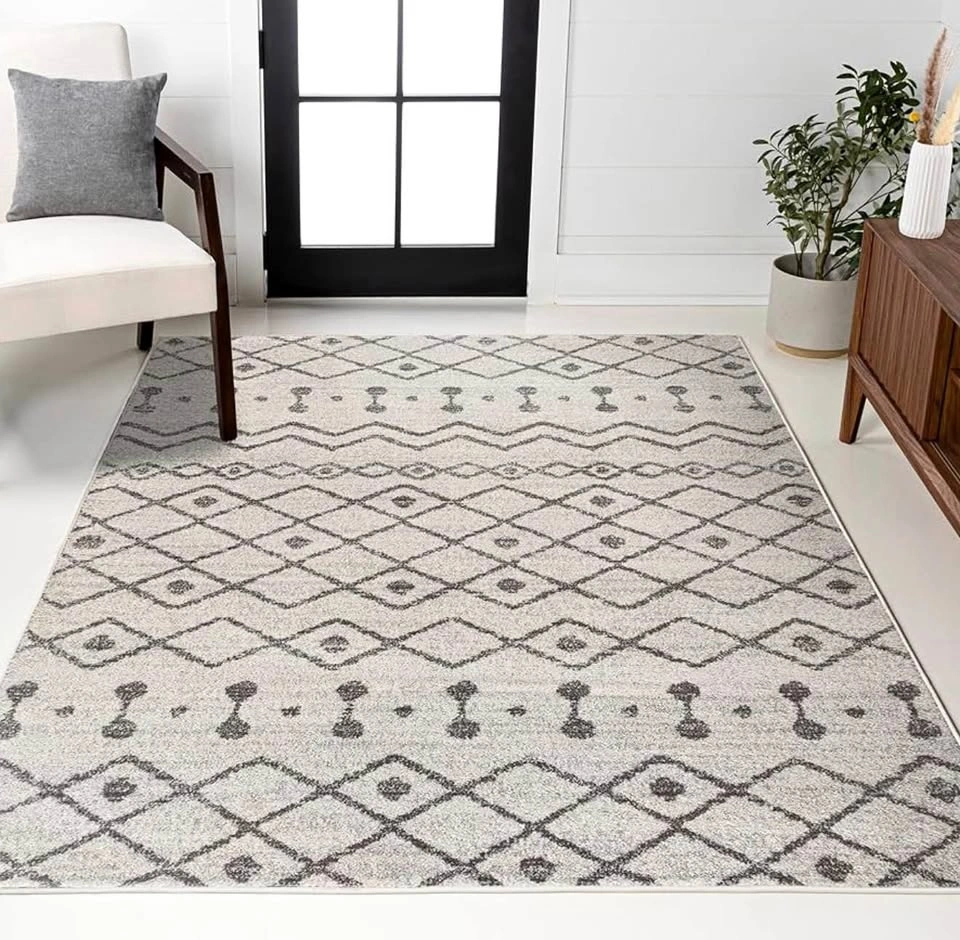 Jonathan Y Moroccan Accent Rug 3x5 ft - Cream/Gray