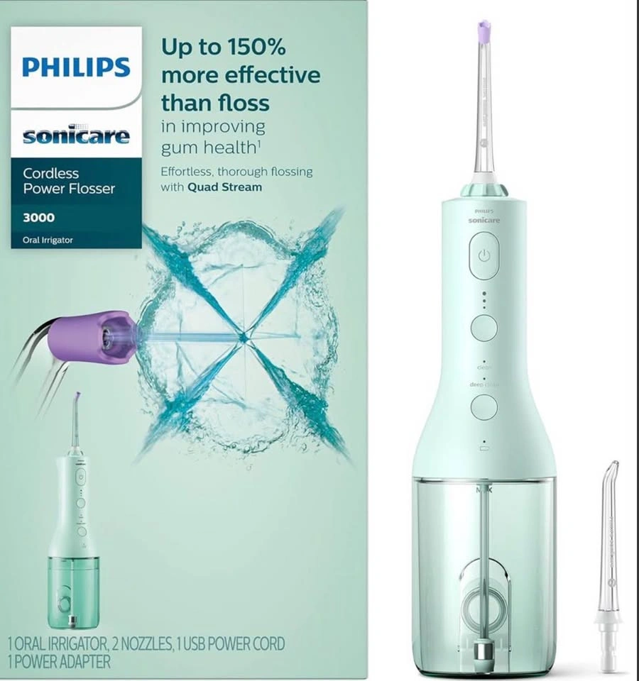 NEW Philips Sonicare Power Flosser 3000 Cordless - Mint Green - photo 2