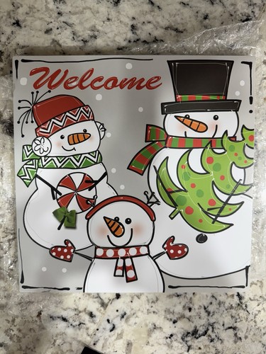 Signature Home Snowman Family Welcome Insert