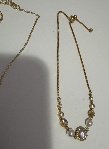 Costume Jewelry Necklace And Bracelet Gold - photo 3