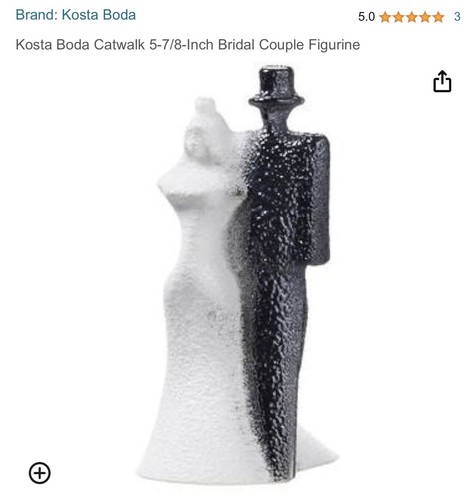 Kosta Boda Catwalk Series Bridal Couple - photo 5