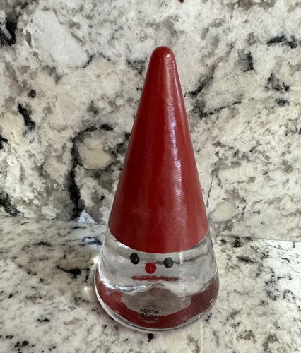 Kosta Boda Santa Noel Paperweight Anna Ehrner Signed