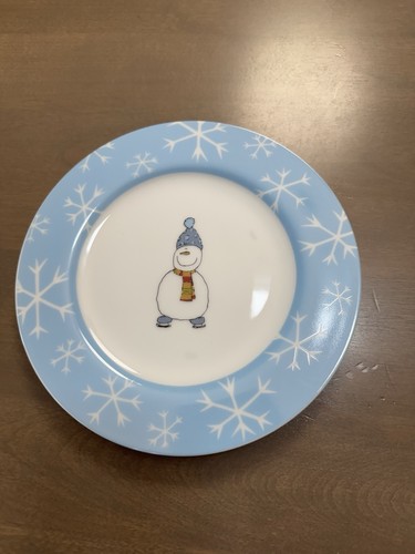 Holiday Snowman Dessert Plates