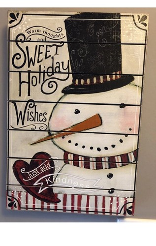 Christmas Decor Snowman Sign