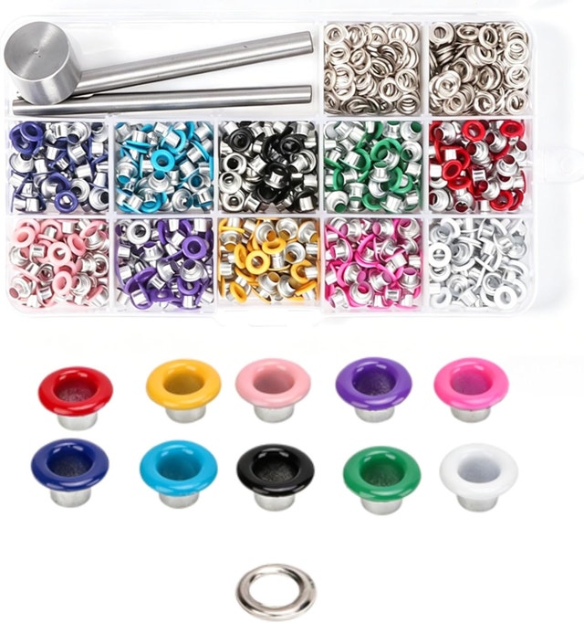 10 Colour Eyelet Set With Tool - photo 3
