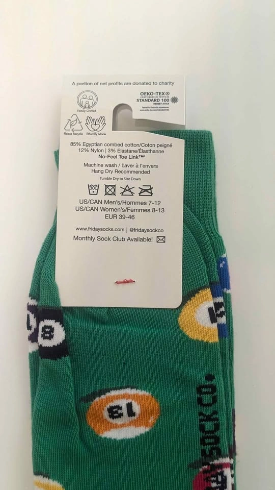 NEW Friday Sock Co. Mismatched Billiard Socks - photo 5