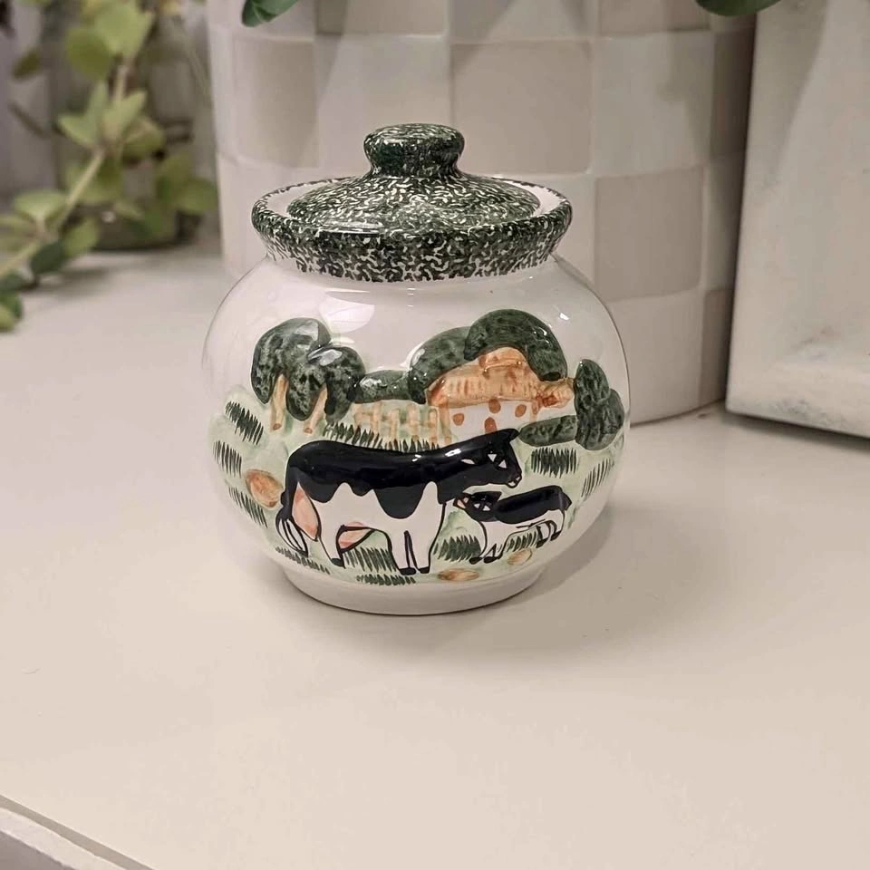 Sabre Ceramic Cow Sugar Bowl with Lid