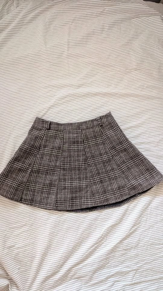 Brown Plaid A-Line Skirt - photo 2