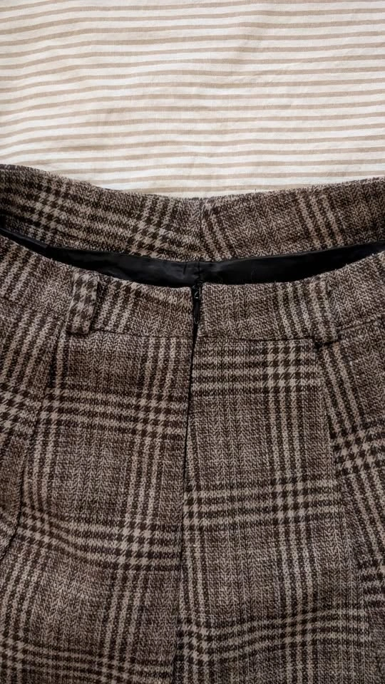 Brown Plaid A-Line Skirt - photo 3