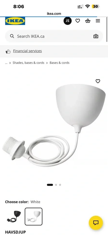 Unused ikea cord set + instruction - photo 2
