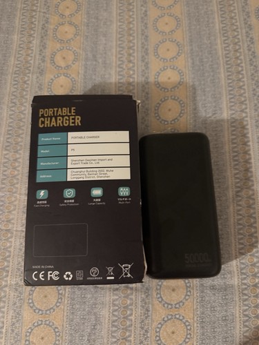 P5 50000mAh Black Portable Charger Power Bank Fast Charge Qi - photo 2