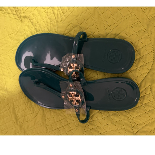 Tory Burch Women's Green Synthetic Thong Sandals Size 10