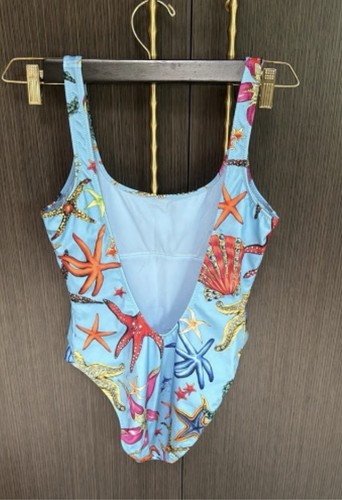 White One Piece Swimsuit Starfish Print Beach S,M,L New