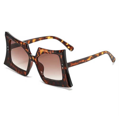 Women’s Oversized Square Sunglasses Black Frame & Lenses - photo 2