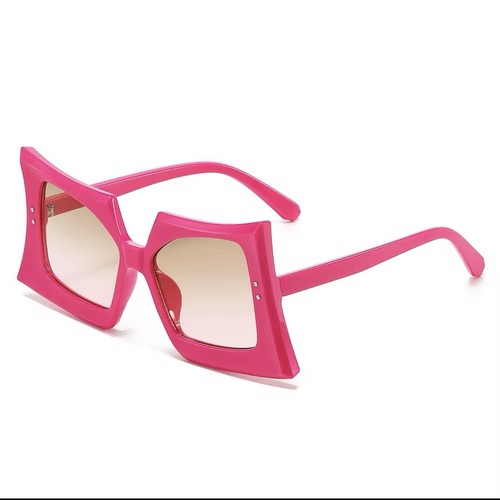 Women’s Oversized Square Sunglasses Black Frame & Lenses - photo 3