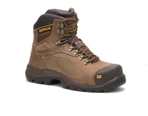 Caterpillar CAT Brown Lace-Up Work Boots with Rugged Lug Sole - photo 2
