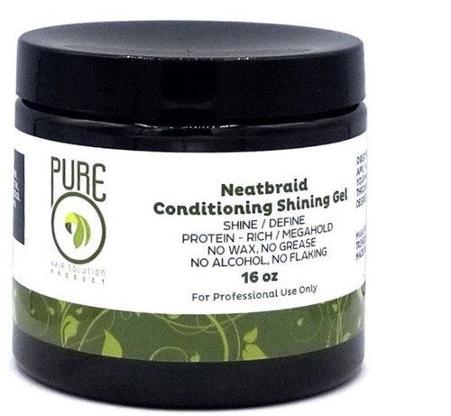 Pure Neatbraid Conditioning Shining Gel 16oz Megahold Shine