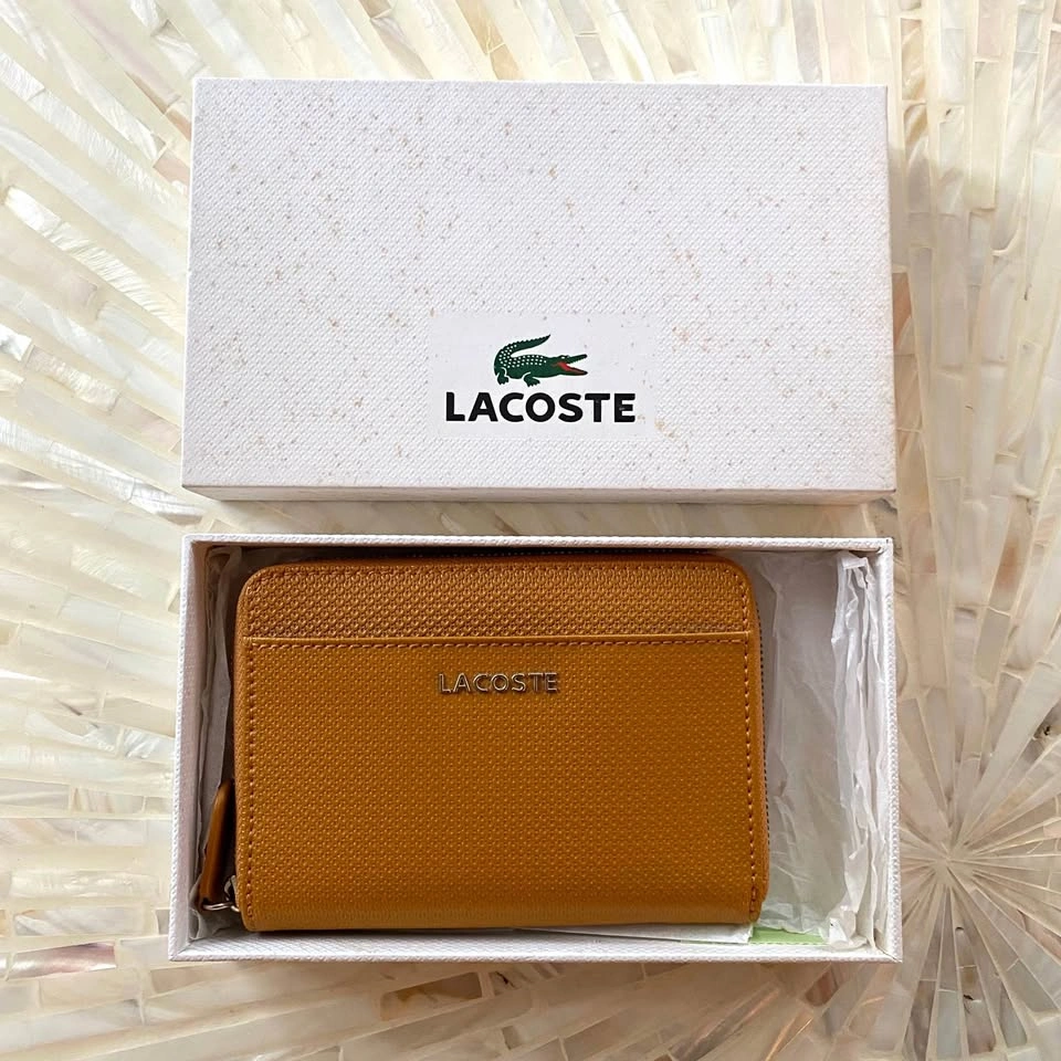 Lacoste Zip Wallet - PU Split Cow Leather
