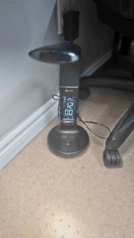 OttLite LED Desk Lamp with Clock and Calendar