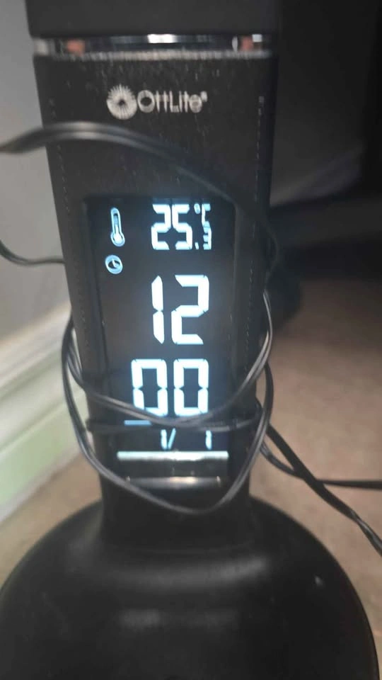 OttLite LED Desk Lamp with Clock and Calendar - photo 3