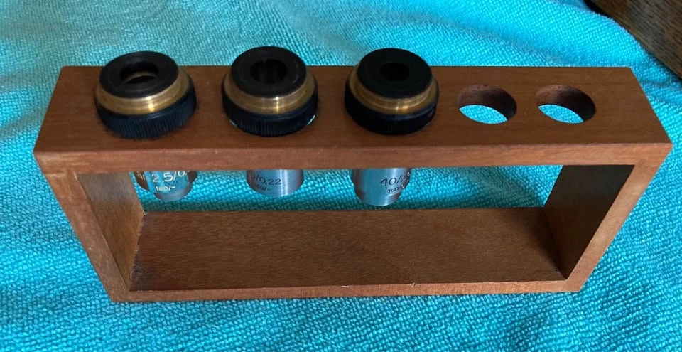 Vintage Carl Zeiss Microscope Objectives Set (40x, 10x, 2.5x) - photo 2
