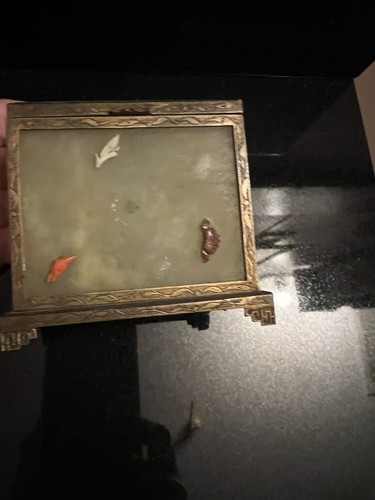 Antique Jade Box with Red Coral, Dark Green Jade, and Gilt - photo 5