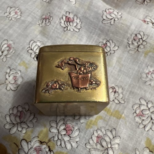 Antique Japanese Meiji mixed metal brass and copper Pill Snuff b - photo 5